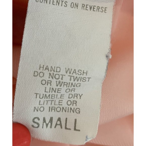 Vintage Pink Gown Small Ruffle Lace Cottagecore Prairie Country Satiny Nylon - Picture 7 of 8